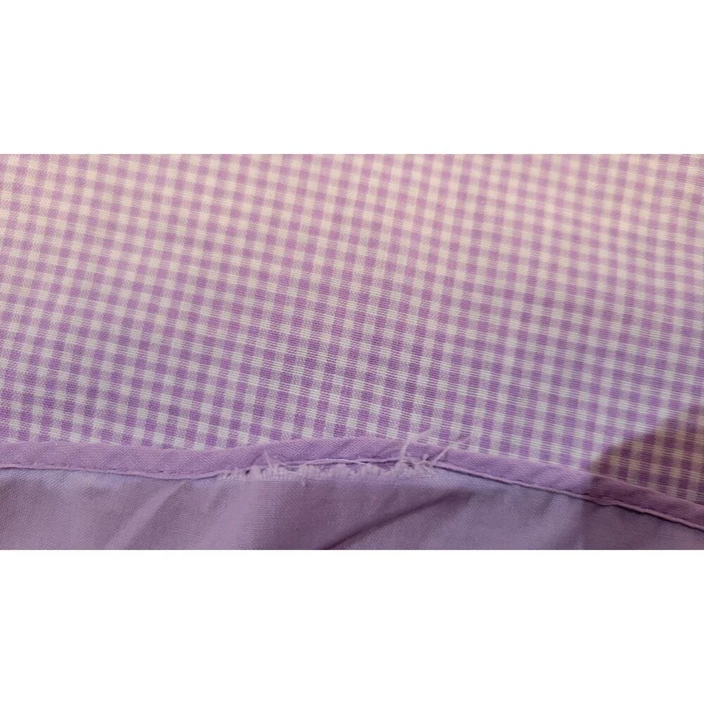 Vintage Purple/violet Solid/checkered 2 layer half apron well loved like grandma